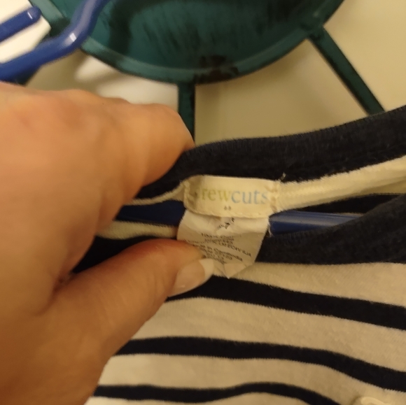 Crew for boys striped blue and white long sleeve T size 5 - Picture 2 of 3